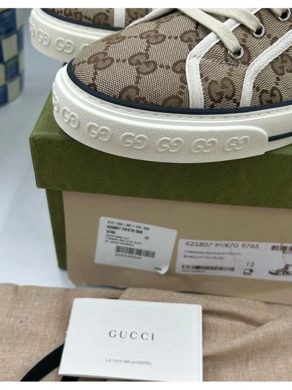 Gucci 1977 tennis high top sneakers size 12.5 made in Italy